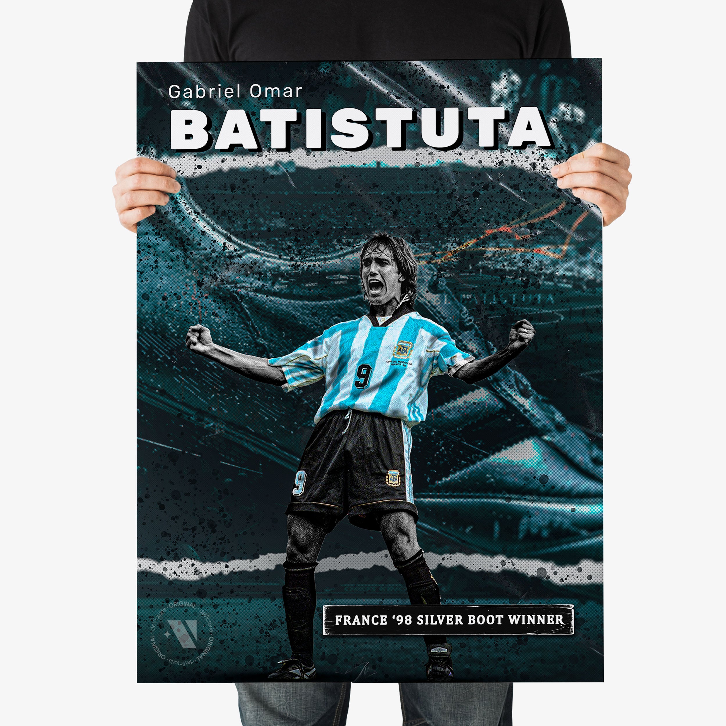 Argentina "Batistuta Silver Boot Winner" Print - France '98