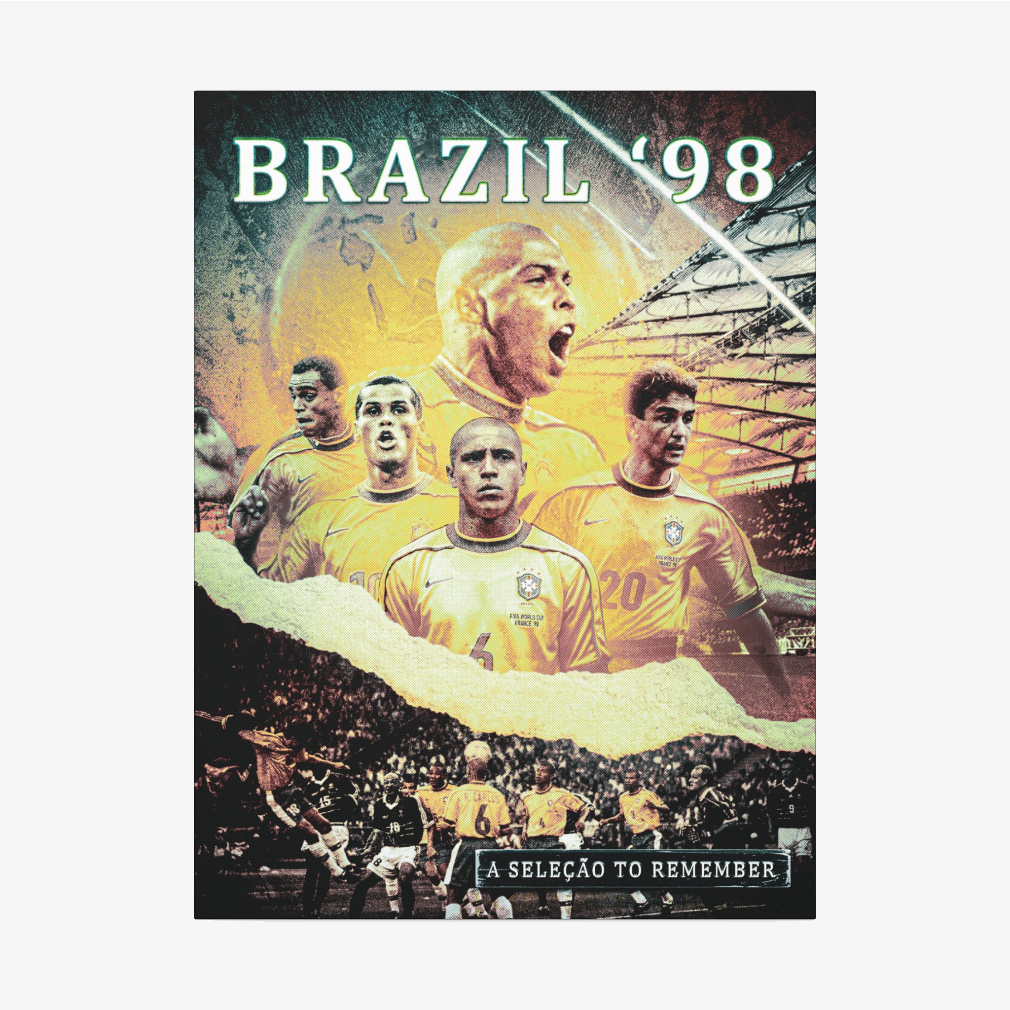 Brazil "A Seleçao To Remember" Tribute Canvas - France '98