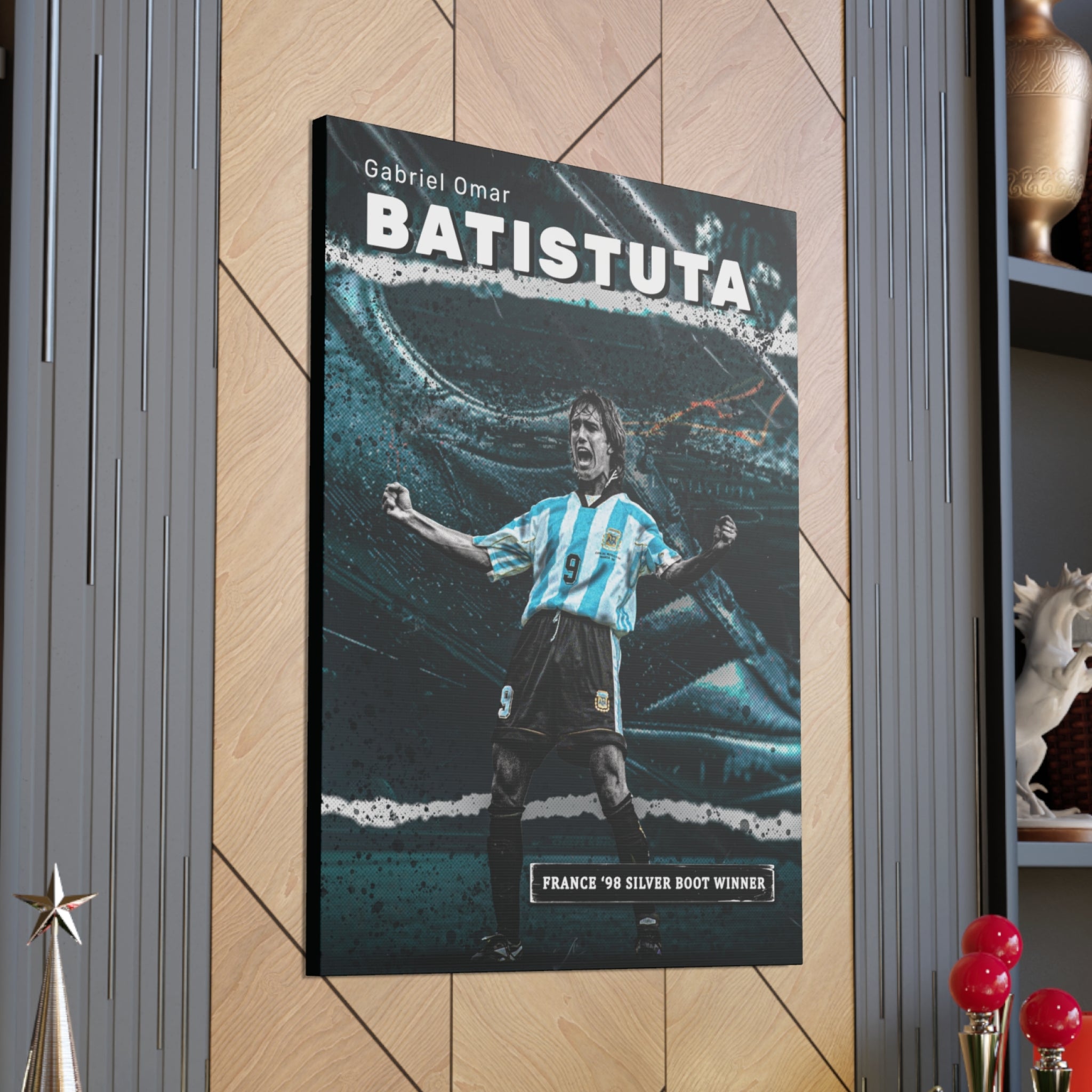 Argentina "Batistuta Silver Boot Winner" Canvas - France '98
