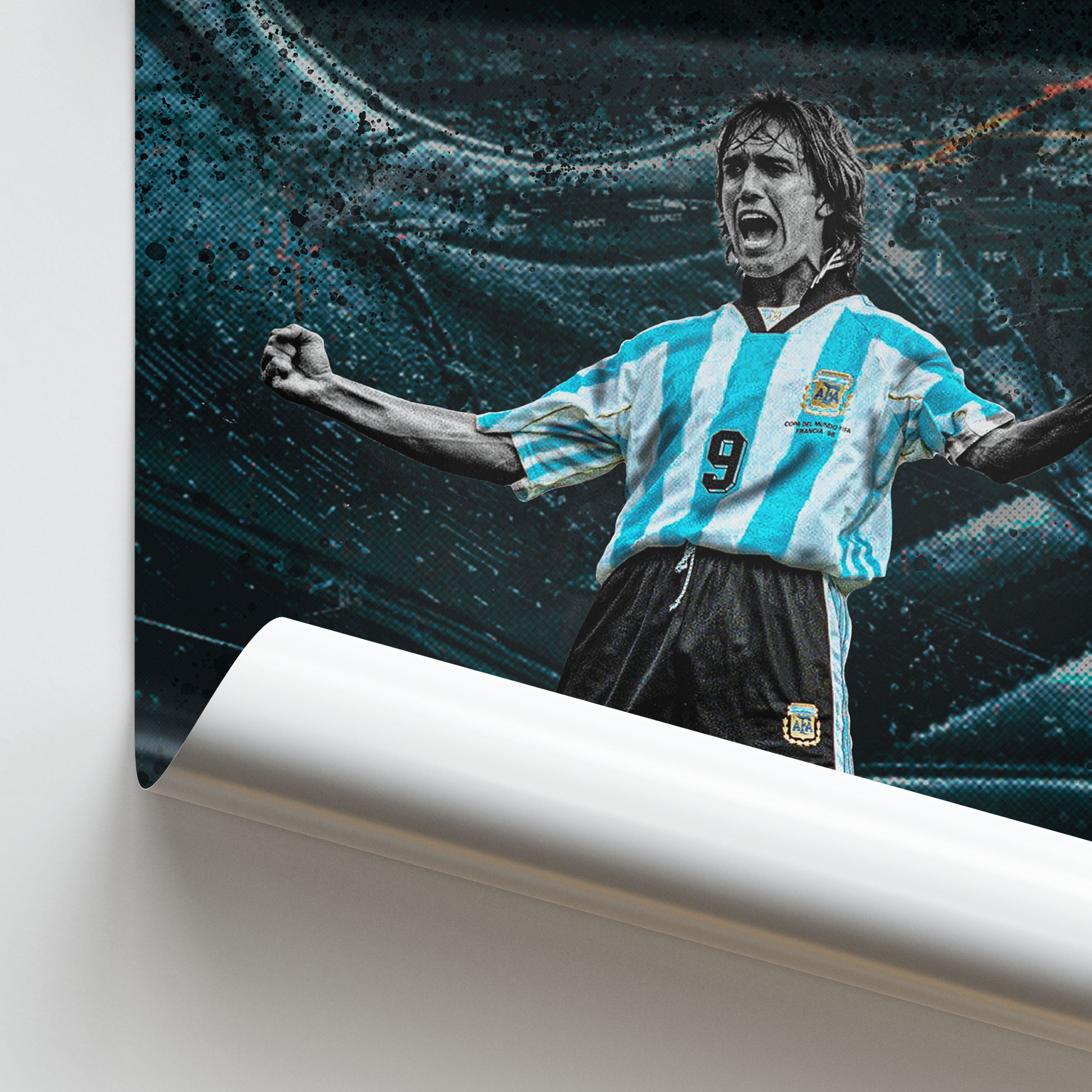 Argentina "Batistuta Silver Boot Winner" Print - France '98